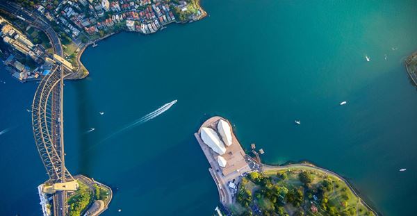 Sydney Harbour Australia, aerial view