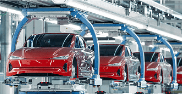 Factory of electric vehicle production.