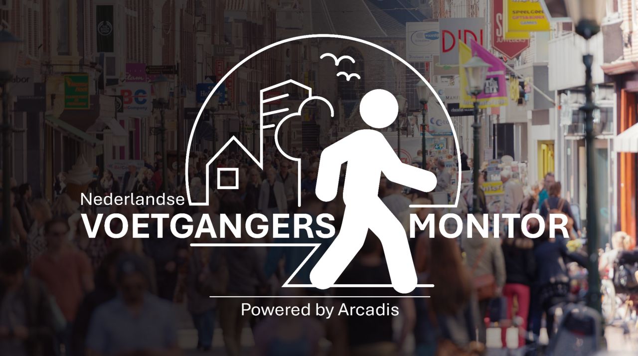 Dutch Pedestrian Monitor by Arcadis tracking foot traffic and pedestrian activity in busy urban streets and city centers.