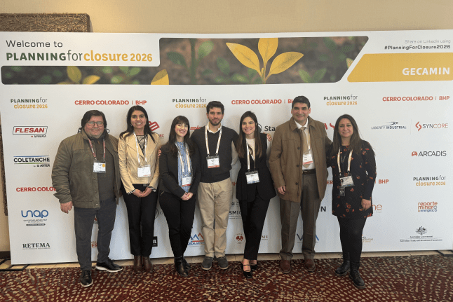 This image shows Arcadians attending the Planning for Closure 2026 conference organized by Gecamin in Santiago, Chile.