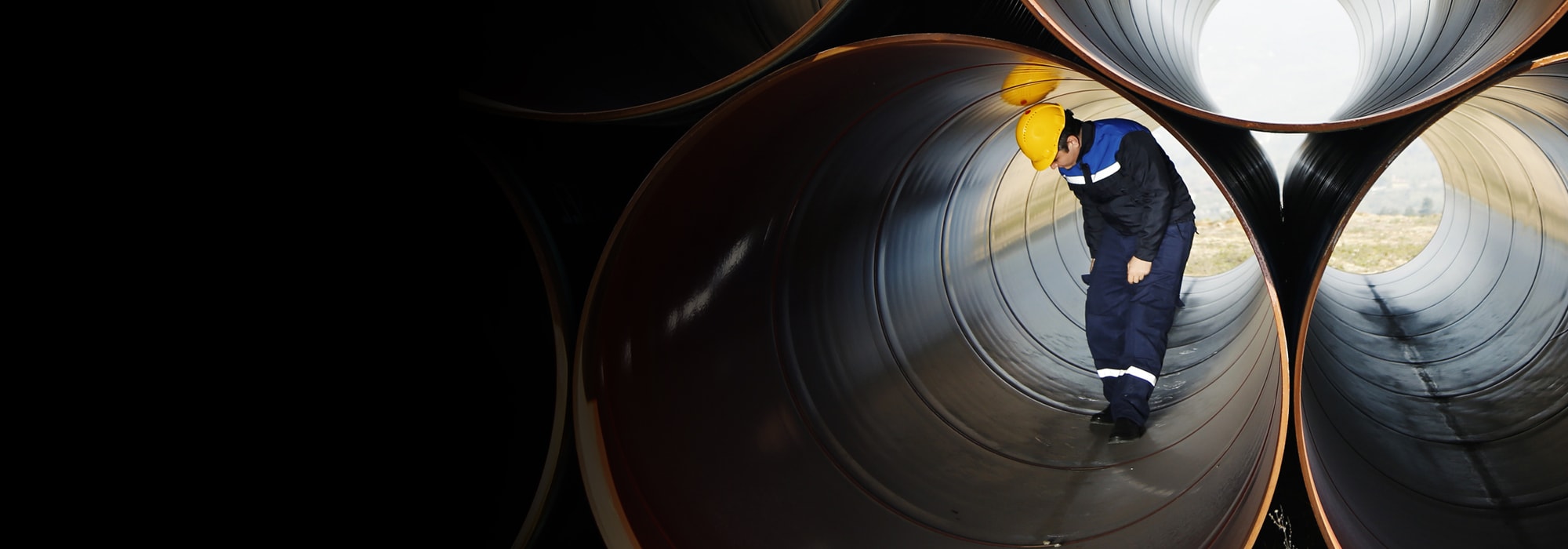 Work inspecting the site