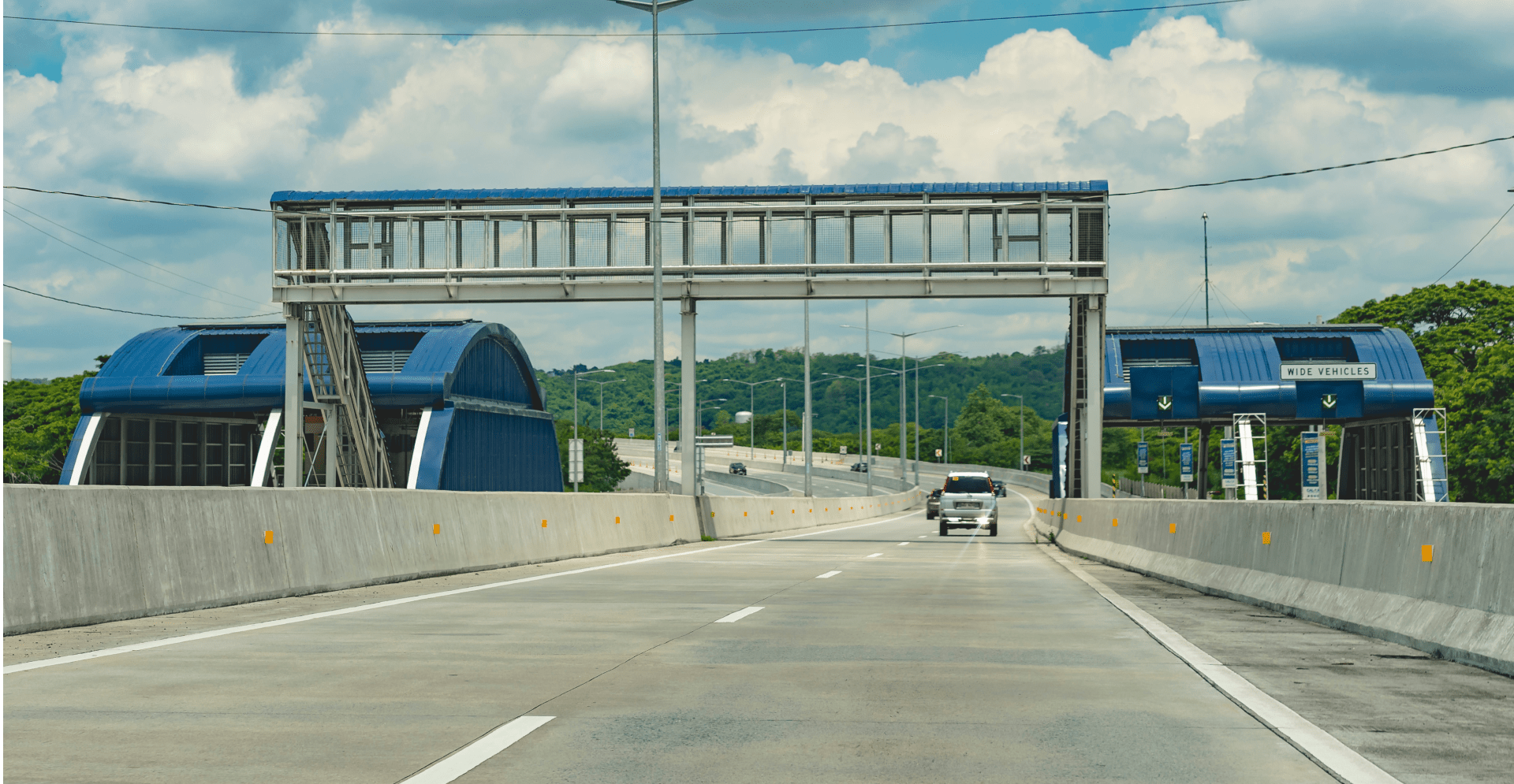 expressway with toll plaza