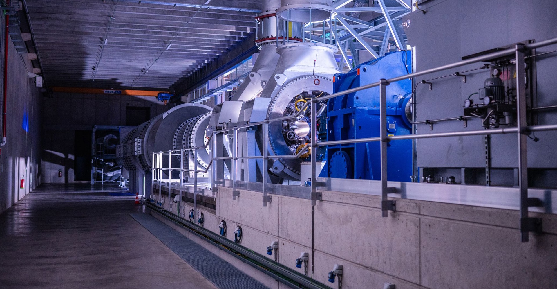 De testruimte voor vliegtuigcompressoren