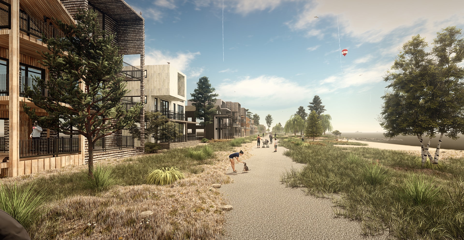 Visualisatie verbeteren mobiliteit in Strandeiland; wandelen op de boulevard