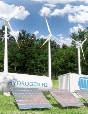 Waterstofwijk Hoogeveen Voorbeeld stock foto opstelling voor Waterstof