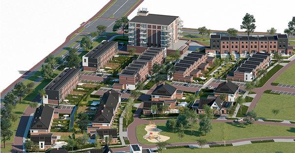 Land van Dico in Uden Vogelvlucht visualisatie van de wijk Land van Dico in Uden